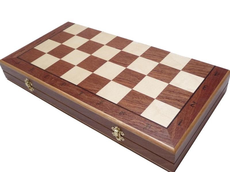 Jeu D'échecs 3 En 1 En Bois - Échecs, Dames, Backgammon - Plateau Pliable 24 Cm - Parfait Voyage, Famille, Cadeau