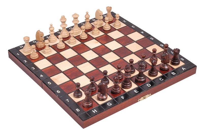 Irfora International Chess Jeu déchecs en bois avec plateau pliable 
