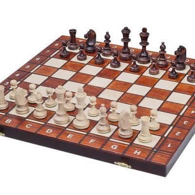 Kings 48 schachkasette damier aux échecs pions bois travail Manuel nouveau 48cm 