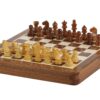 Jeu d'échec & Echiquier Mini d'échecs magnétiques en bois avec échecs d'incrustation