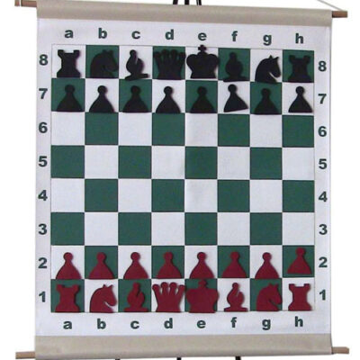 Jeu d'échec & Echiquier Ensemble d'échecs de démonstration magnétique à rouler 27 "(68 cm) - planche + morceaux + sac